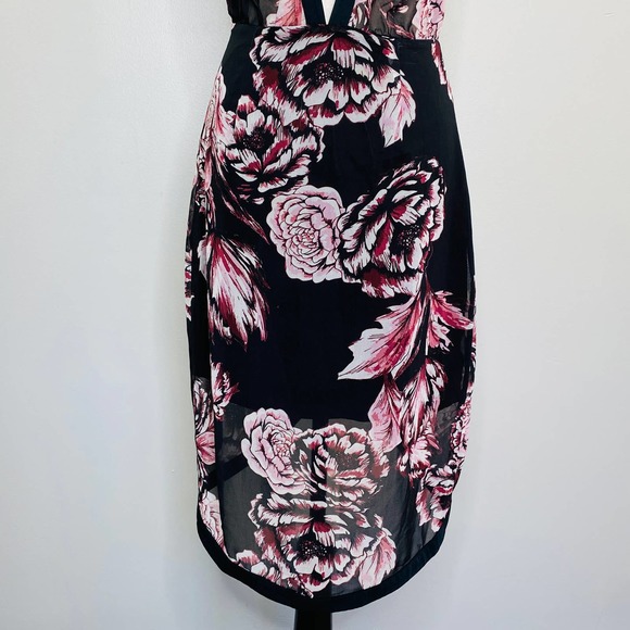 Keepsake The Label Floral Dress Open Back High Low Women Small Femme Luxe - Picture 9 of 12